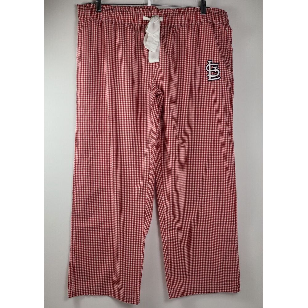 Women's Concepts Sport Red Gingham Checked St. Louis Cardinals Sleep Pants 2XL